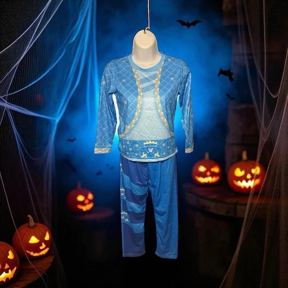ZIW Girls Blue Costume – Kids Movie Cosplay Outfit, Size 140 (Approx. US Kids 10